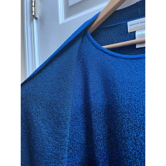 Alfred Dunner Blue Ombré Shimmer 2 For 1 Top Sweater Plus Size 2X Evening - Picture 5 of 12